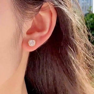 Venta al por Mayor de Fábrica, Pendientes de Oro de 14K y 18K con Diamantes Cultivados en Laboratorio de 0.5-2 CT, Certificado IGI, Joyería - Product Image 4