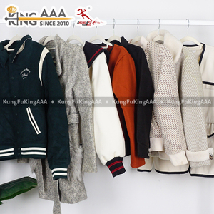 Chaqueta Corta de Lana con <span class=keywords><strong>Detalles</strong></span> KingAAA para Mujer, Ropa Usada, Abrigo Corto de Tweed Vintage para Mujer, Ropa de Invierno Informal y Utilitaria Retro - Product Image 6