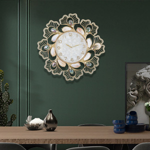 Enamel Glass Wall <b>Clock</b> Round Silent <b>Battery</b> Powered Living Room Decorative <b>Clock</b> - Product Image 4