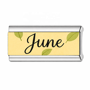 Calendario mensual DIY estilo italiano en stock, meses con letras en inglés de diciembre, pulsera creativa de acero inoxidable galvanizado. - Product Image 5
