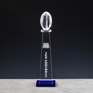 Nuevo Trofeo de Cristal MVP para Fútbol Americano, Copa de Fútbol de Cristal Transparente Personalizada para Campeones de Ligas - Product Image 2