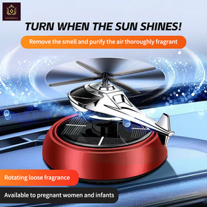 Ambientador de Coche Giratorio con Energía Solar, Diseño de Helicóptero con Hélice de Plástico de Lujo, con Logotipo Personalizado, Venta al Por Mayor de Fábrica - Product Image 4