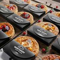 Boîte en papier personnalisée ETpack en forme de disque pour beignets Napoléon, dorayaki, biscuits, pâtisseries – Emballage unique et design, boîte cadeau
