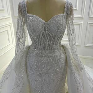 <span class=keywords><strong>Abito</strong></span> da Sposa di Alta Qualità Personalizzabile a Due Pezzi Taglie Forti Abiti Eleganti per <span class=keywords><strong>Invitati</strong></span> al <span class=keywords><strong>Matrimonio</strong></span> con Strascico Rimovibile - Product Image 3