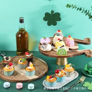 Tablas de Cortar de Madera con Forma de Trébol, Bandejas para Servir, Decoraciones para el Día de San Patricio, Artículos para Fiestas - Product Image 3