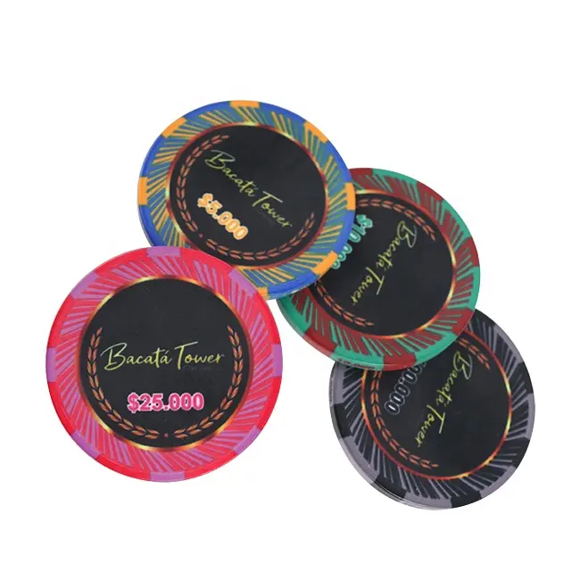 Gratis untuk Desain dan Sampel Profesional Set Chip Poker Keramik Kasino untuk 10G dan 12G Chip Poker Desain untuk Dijual