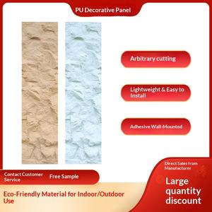 Panel de Pared Decorativo de Piedra Artificial, Estilo Roca, para Interiores, Decoración de Ladrillo, Cuero, Cultura, Estación, Hotel - Product Image 1