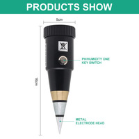 Testeur de sol portable 2-en-1 pour la mesure du pH et de l'humidité, sonde courte et pointue