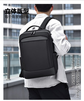 Sac à dos pour ordinateur portable professionnel pour hommes, grande capacité, port de charge USB, résistant à l'eau, sac à dos de voyage pour ordinateur de bureau