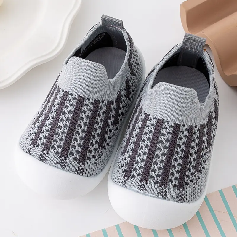 Çorap rahat ayakkabılar, Anti kayma yumuşak tabanı ile bebek yürüyüş ayakkabısı nefes çorap ile bebek ayakkabıları