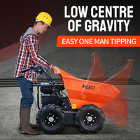 Mini-dumper sur chenilles robuste 500 kg 800 kg, mini-dumper sur roues avec basculement hydraulique et moteur diesel pour la construction