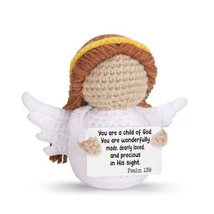 Hecho a mano ganchillo lindo divertido regalo positivo juguete fresa energía muñeca decoración verduras PP algodón Amigurumi Super suave felpa - Product Image 2