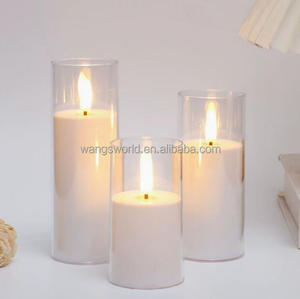 Bougies LED en acrylique tendance avec <span class=keywords><strong>flamme</strong></span> mobile, bougies sans <span class=keywords><strong>flamme</strong></span> à piles avec télécommande pour la décoration de mariage - Product Image 4