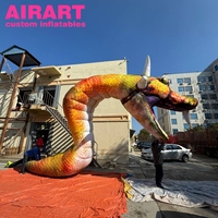 Cobra gonflable, serpent gonflable de conception nouvelle, décoration créative pour scène de festival de musique, serpent gonflable dragon