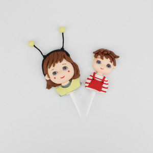 Soft Clay Princess Girl Polymer Clay Couple Anniversary Boy And Girl Cake Toppers Birthday Decoration Handmade - Product Image 3