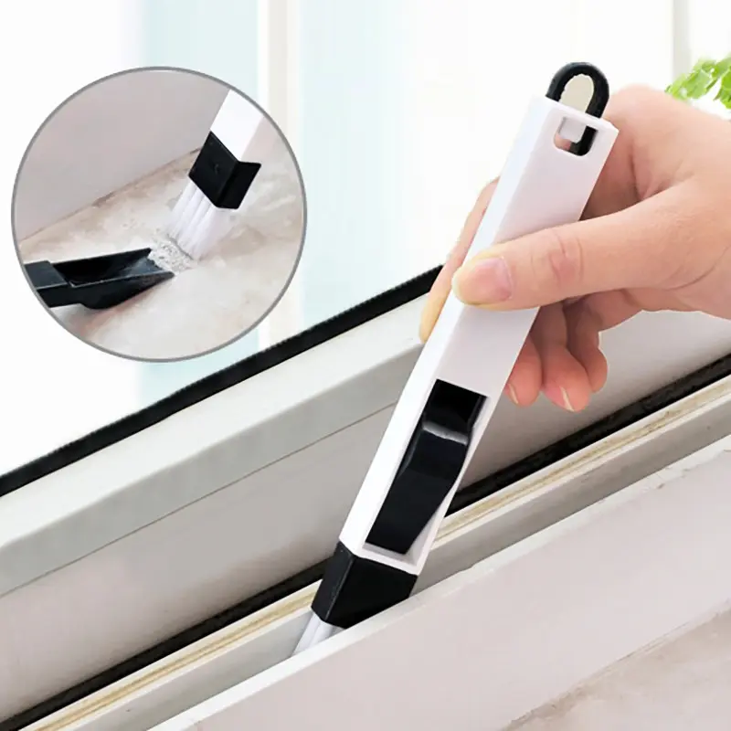 Multipurpose Window Door Keyboard Cleaning Brush Cleaner+Dustpan 2 In 1 Tool Black Blue Color Window Brush DH9213