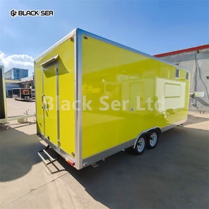 Black ser 5,7 m Mobile Food Trucks mit voller Küche Pizza Delicious Hotdog Coffee Trailer Food Truck Konzession Food Trailer - Product Image 3