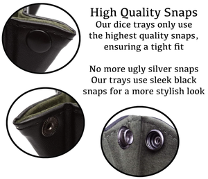 Porte-dés rectangulaire pliable double face en cuir PU et daim souple, moderne, vente chaude, vente en gros d'usine, cadeau promotionnel - Product Image 5