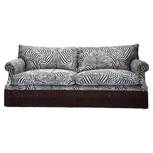 Divano di Lusso in Tessuto Stampa Zebra con Cuscini in Spugna, Moderno Divano a Tre Posti Imbottito con Stampa Animale, <span class=keywords><strong>Arredamento</strong></span> di Tendenza per Soggiorno - Product Image 2