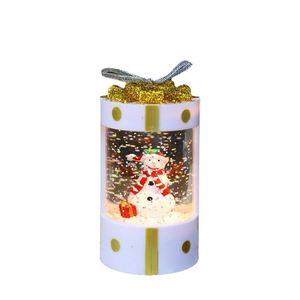 Caja de Regalo Navideña de Plástico con Luz LED Interior Rellena de Agua, Caja Musical a Pilas y Linterna de Viento, Decoración de Escena Pequeña - Product Image 6