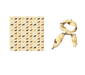 Bandana Quadrata in Poliestere con Motivo Pony Classico, Stampa Digitale, Foulard Decorativo Casual per Pendolari, Accessorio per Viaggi d'Affari, Abbinabile alla <span class=keywords><strong>Borsa</strong></span> - Product Image 2