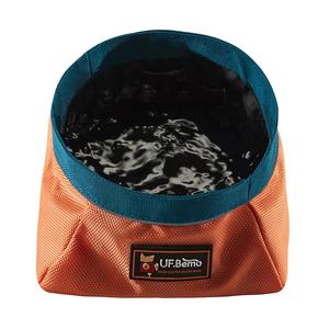 UFBemo-tazón de agua plegable para mascotas, cuenco portátil personalizado para perro, color azul y verde, venta al por mayor - Product Image 5