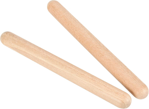 Paquete de 32 Claves de madera dura Natural de 8 pulgadas, instrumentos de percusión Musical, palos Lummi de ritmo para estudiantes músicos - Product Image 2