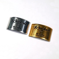 Label Logam Aluminium Custom OEM dengan Emboss untuk Botol Parfum, Stiker Metalik, Tag Parfum Logam dengan Logo Merek