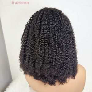 Perruque Lace Front Brésilienne Vierge Grade 12A, Cheveux Crépus Bouclés Longs Noirs et Blonds, 18 Pouces, Dentelle Transparente, Bonnet Moyen, Densité 250% - Product Image 3