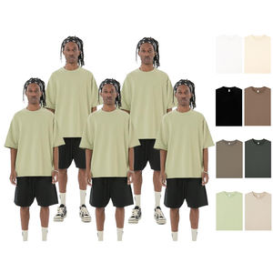 T-shirt personalizzata 100% di puro cotone a maniche a pipistrello fornitore di abbigliamento <span class=keywords><strong>da</strong></span> uomo oversize t-shirt con logo t-shirt peso massimo - Product Image 1