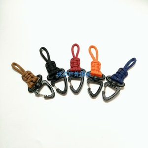Porte-clés en corde de nylon avec mousqueton triangulaire rotatif à 360 degrés, durable pour les sports et les jeux - Product Image 4