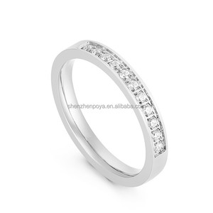 Anéis de Casamento Clássicos POYA em Promoção, 3mm e 6mm, Anel de Casal em Ouro <span class=keywords><strong>18K</strong></span> com Diamante para Homens e Mulheres - Product Image 5
