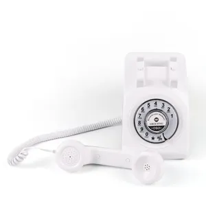 White Rotary Audio Guest Book Phone dial phone marriage audio message book For Wedding