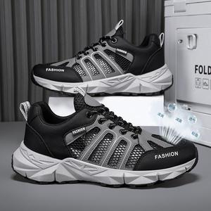Zapatillas deportivas de malla transpirable para hombre 2026, con cordones, de moda, delgadas, de verano, con suela gruesa antideslizante para correr y senderismo - Product Image 5