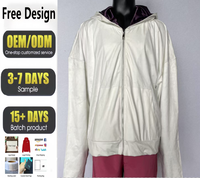 Sweat à capuche zippé en molleton de coton de haute qualité, personnalisé, épais, pour homme, avec logo sur mesure, coupe oversize
