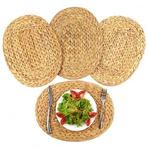 Manteles Individuales Blancos para Utensilios de Cocina, Juego de 8 Manteles Individuales de Lino para Mesa de Comedor, Mesas Redondas, 6 Manteles Individuales de Pascua para Interiores - Product Image 1