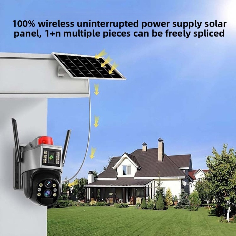 Indoor 10x Zoom Wireless 4G Solar IP66 Waterproof Voice Intercom Camera Night Vision HD Cloud SD Card Storage No Electricity Net · image 3