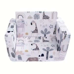 Taburete Plegable Individual de Espuma con Tela de Piel de Durazno, Color Personalizado, para Niños, Rincón de Lectura, Sofá de Dinosaurio para Bebés - Product Image 4