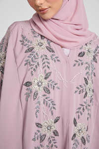 Personalizado 2025 Oriente Medio más tamaño de cuentas bordado Abaya vestido al por mayor Dubai lujo musulmán bordado Abaya para las mujeres - Product Image 6