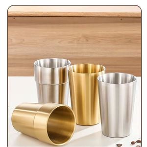 Taza de Cerveza, Leche o Café de Acero Inoxidable de Doble Capa, Irrompible, de Boca Ancha, para Camping, de 175 ml, 260 ml, 300 ml, 450 ml, 480 ml - Product Image 3