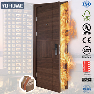 باب فندقي مقاوم للصوت مصنف ضمن قائمة UL10b UL10c بتصميم حديث لغرف الضيافة في الفنادق باب خشبي مقاوم للنار يستغرق من 20 إلى 30 و45 إلى 60 دقيقة - Product Image 3