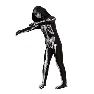 Disfraz de Halloween de esqueleto de terror unisex, superventas, trajes de espectáculo para adultos, conjuntos superiores para niños, venta al por mayor - Product Image 4