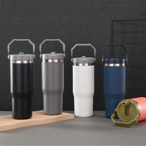 Handle Grip <b>Travel</b> Beverage Tumbler, 20oz Stainless Steel Insulated <b>Cup</b> for Car Coffee Office and Camping - Product Image 1