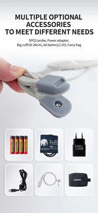 Jytop เครื่องวัดความดันโลหิตและออกซิเจนแบบใช้ได้สองแบบ08A-VET สำหรับสัตว์เพื่อการวินิจฉัยด้วยแคลมป์ลิ้นและหัววัด - Product Image 6