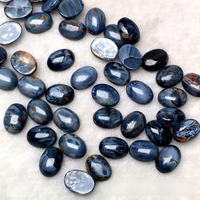 Pietersite naturelle, forme ovale, taille simple, dos plat, cabochon poli, pierre précieuse en vrac, vente en gros pour la fabrication de bijoux