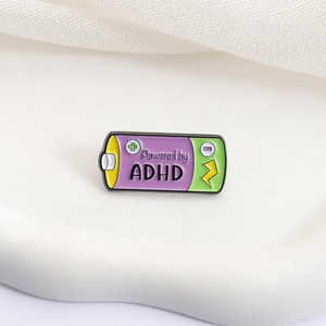 多动症意识电池珐琅别针 创意电池设计胸针 背包徽章配饰 珠宝礼物送给朋友 - Product Image 3