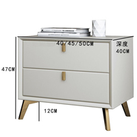 Table de chevet moderne en bois avec deux tiroirs, meuble de rangement pour chambre à coucher, hôtel, appartement