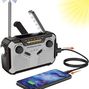 Radio de Emergencia Portátil con Manivela, Baterías Recargables, Linterna, Lámpara de Lectura y Alarma para Emergencias - Product Image 3