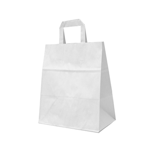 Sac en papier kraft brun biodégradable personnalisé avec poignée, sac de courses en papier kraft pour aliments, pizza, salade, gelée, nourriture pour animaux - Product Image 1