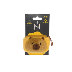 Porte-monnaie en peluche en forme de visage d'ours, portefeuille à fermeture éclair de 7 pouces, porte-clés de dessin animé pour enfants et filles - Product Image 3